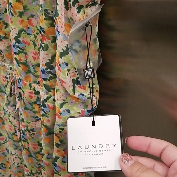 💕LAUNDRY by SHELLI SEGAL💕 Chiffon Maxi Dress - Picture 10 of 13